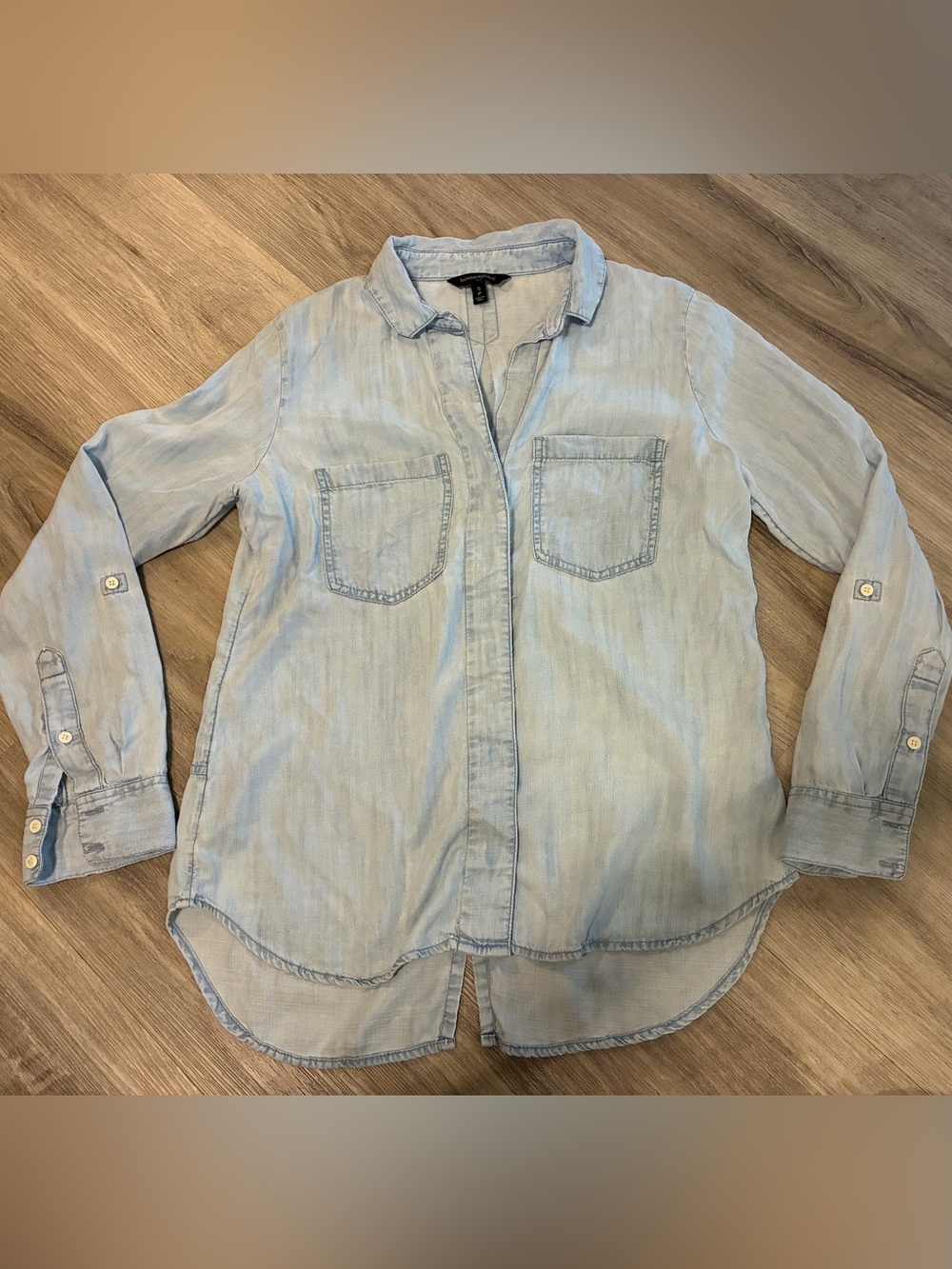 Banana Republic Light Wash Chambray Button-Down Shirt